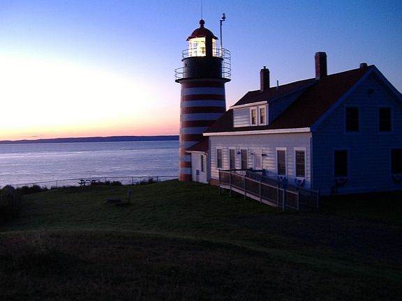 West Quoddy Head Light at dawn.. 2 miles from cottage!