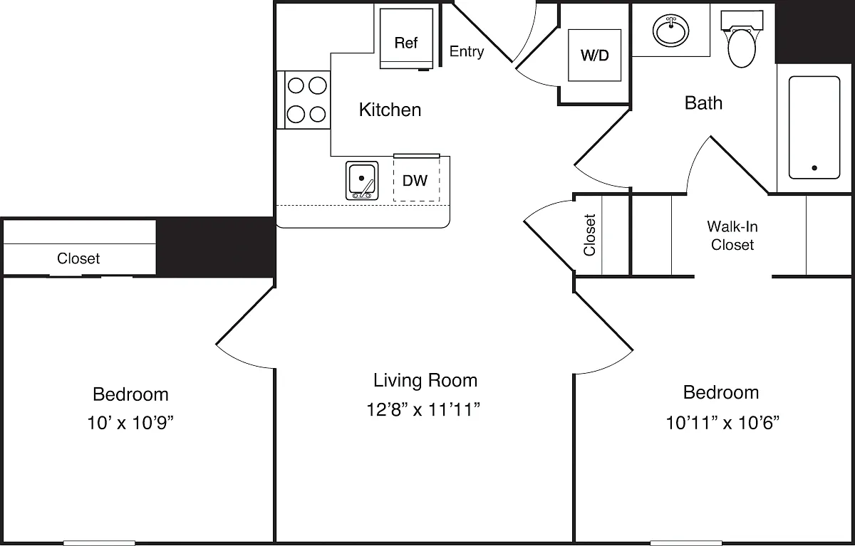 Floor plan 2 Bedroom I