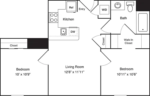 Floor plan 2 Bedroom I