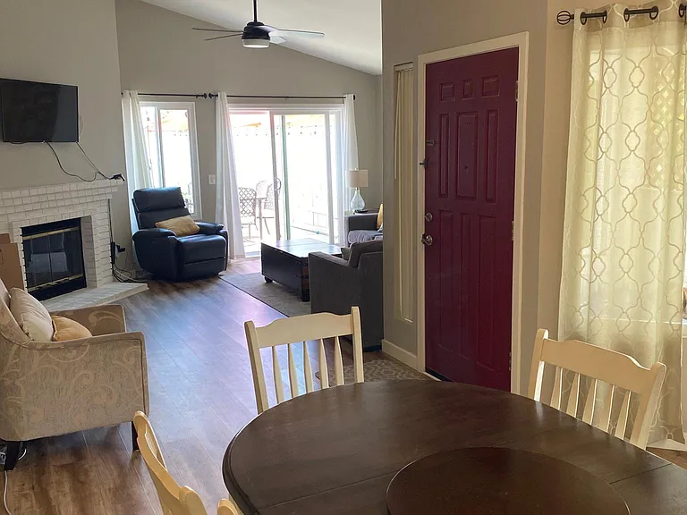 Open layout dining/living room