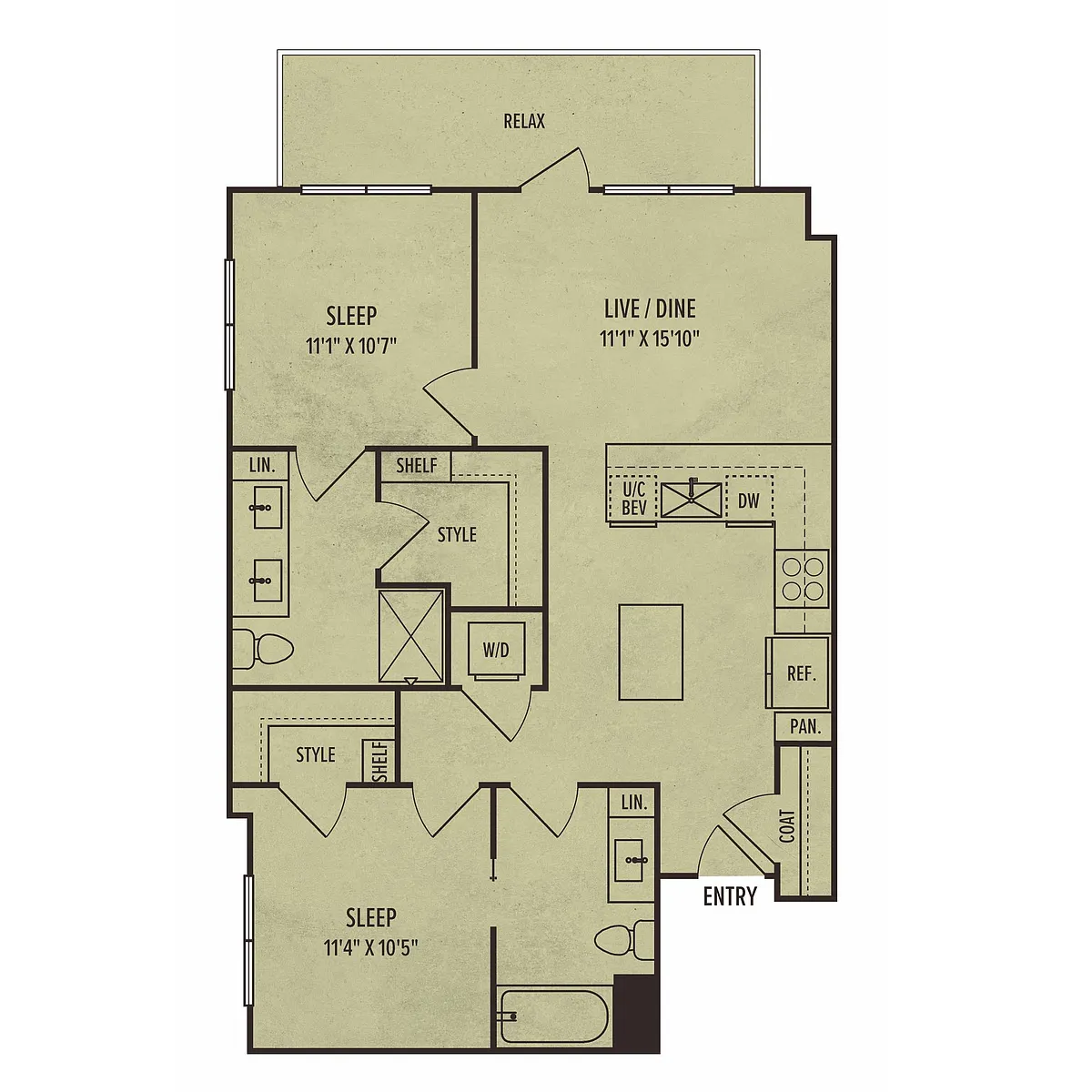 Floor plan 2B