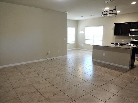 Kitchen open to the spacious living room!