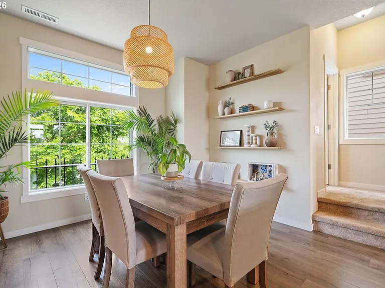 Beautiful dining area full of natural light