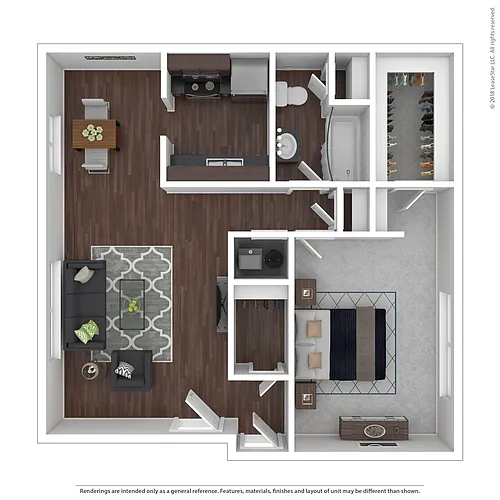 Floor plan Winchester (1 Bedroom / 1 Bath