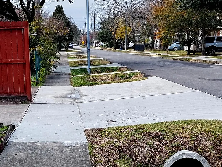 City installed recent ditches.