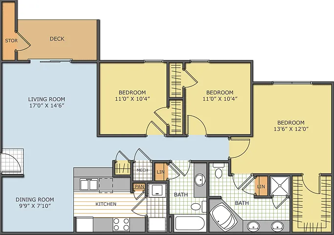 The Palmer - Madison - 2 Beds - 2 Baths - 1408 Sq. ft.