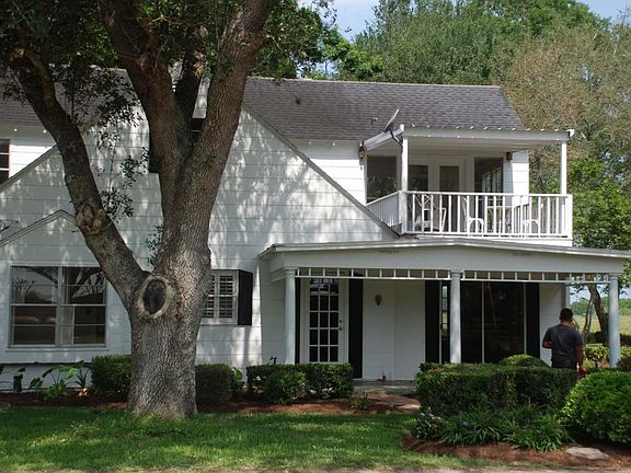 1935 Hopkins House Exterior Upstairs covered porch, downstai