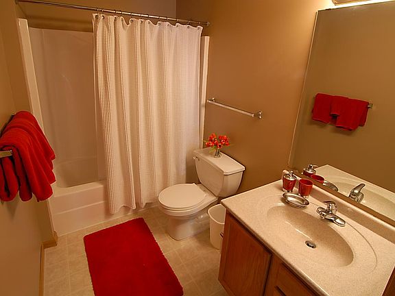 Spacious bathrooms