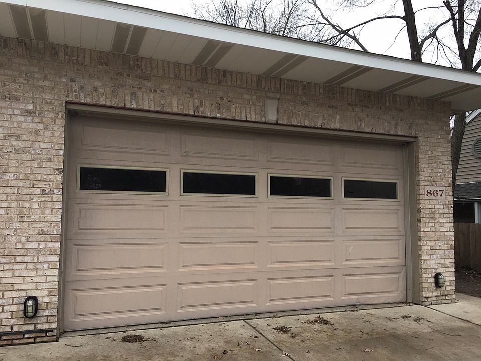 Oversized two car garage 20' x 24' with remote operator.