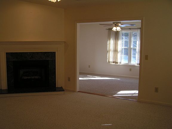 Living room with gas log fireplace