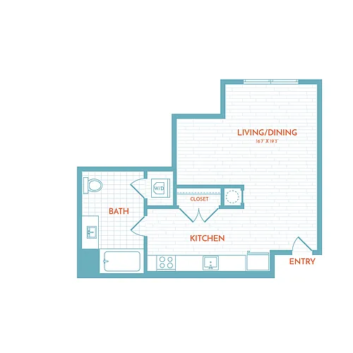 Floor plan A3 | Studio | 1 Bath