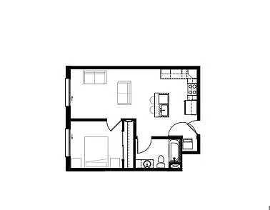 Floor plan 1 Bedroom A