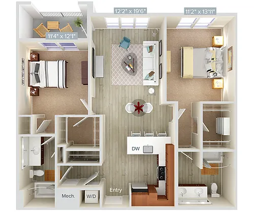 Floor plan B1-2-1104