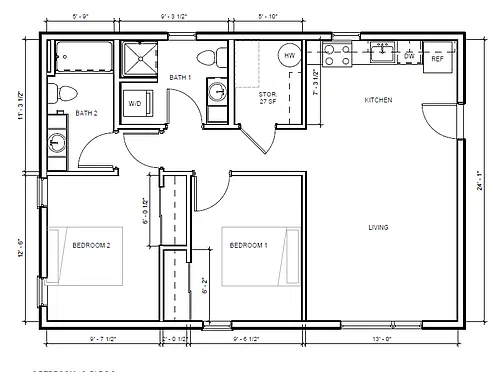Floor plan 2X2