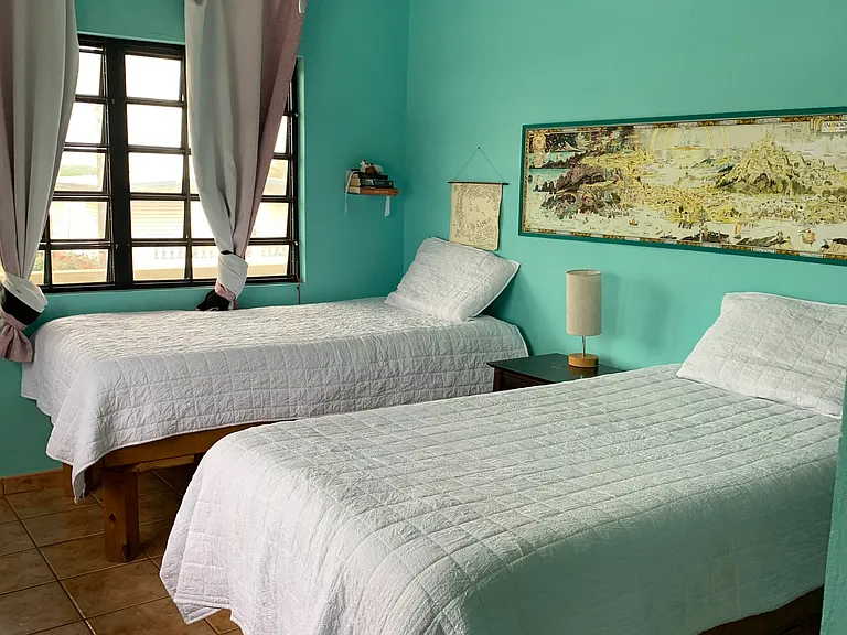 Master bedroom. Twin beds or push together to make one King bed.