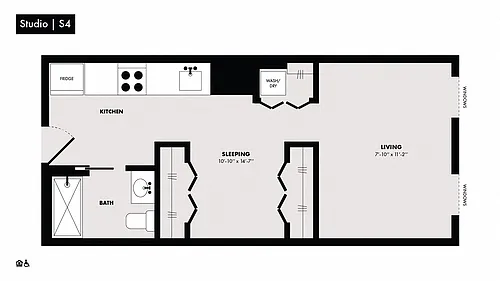 Floor plan Studio-S4