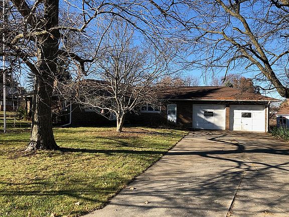 Lots of trees. Large garage.
