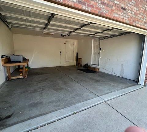 2 car (deep) garage 19 ft x 19 ft plus workbench