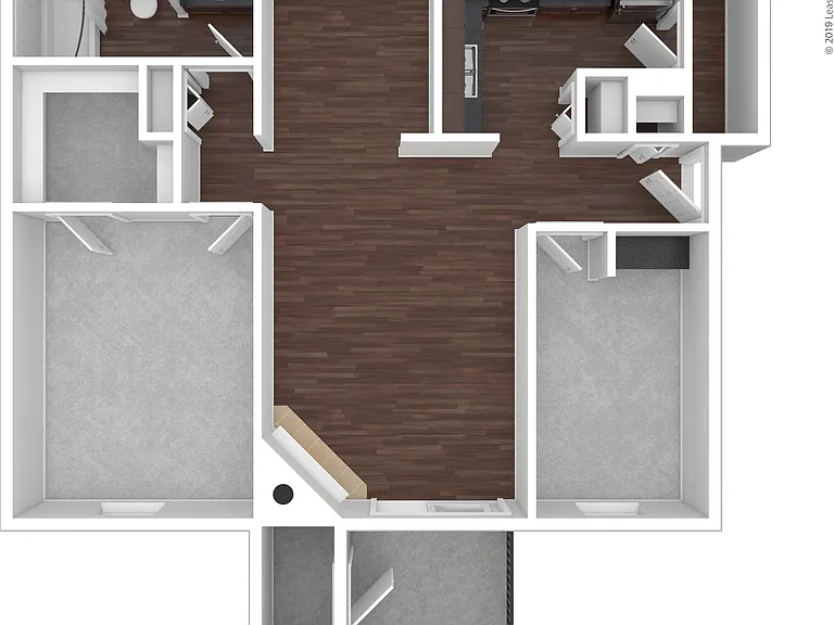 1 Bedroom Den: Beds - 1: Baths - 1: SqFt Range - 848 to 848