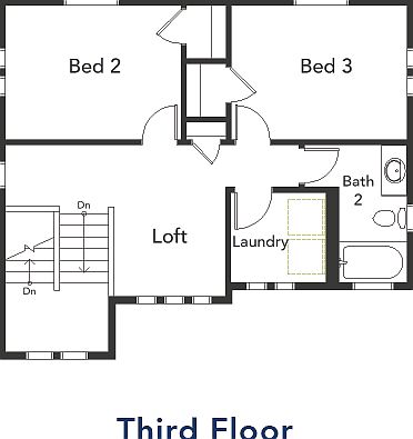 A view of the 3rd floor layout