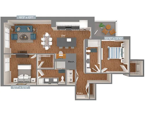 Floor plan B10-D1-1460