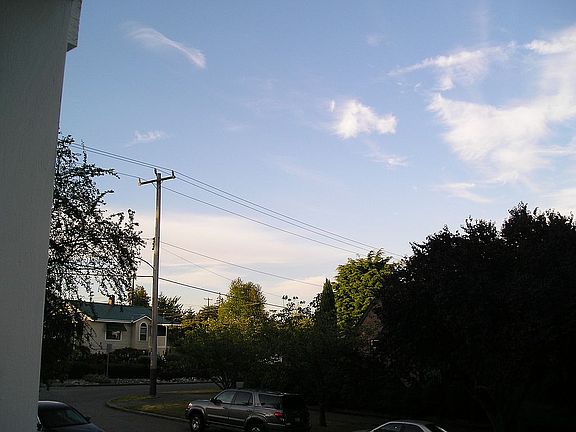 facing east from front deck