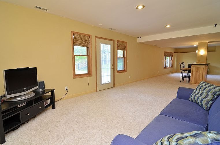 Huge basement with wires for speakers