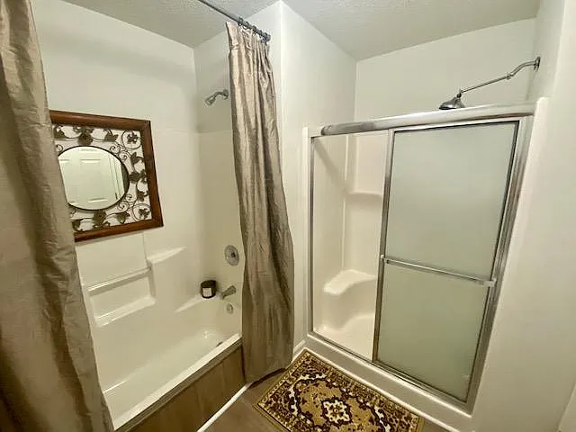 Master Bathroom with walk-in shower and hygge soaking tub