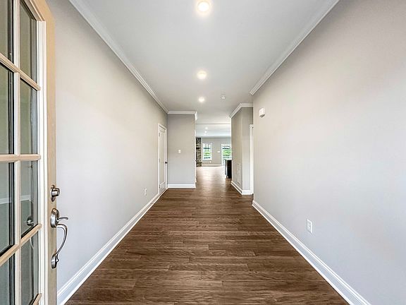 Foyer - front entry with recessed lighting