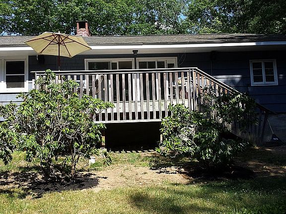 Deck with Rhododendrons