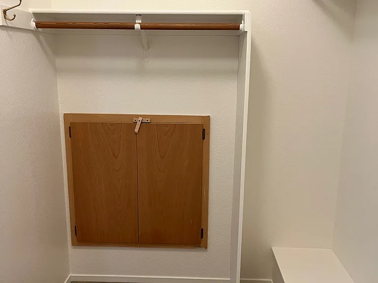 Upstairs walk-in closet