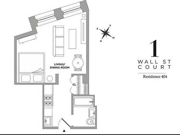 2nd image of 1 Wall Street Ct APT 404