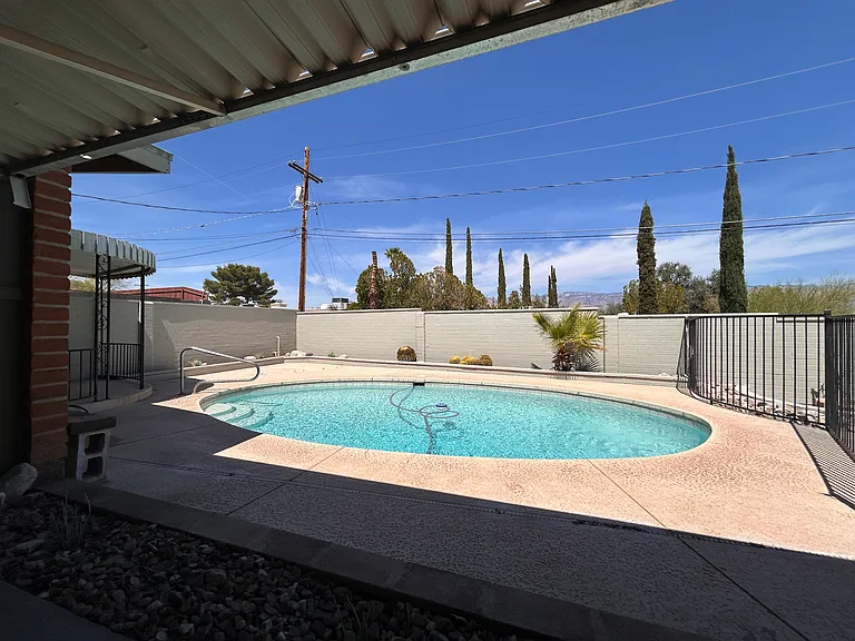 Rent includes pool maintenance and chemicals.