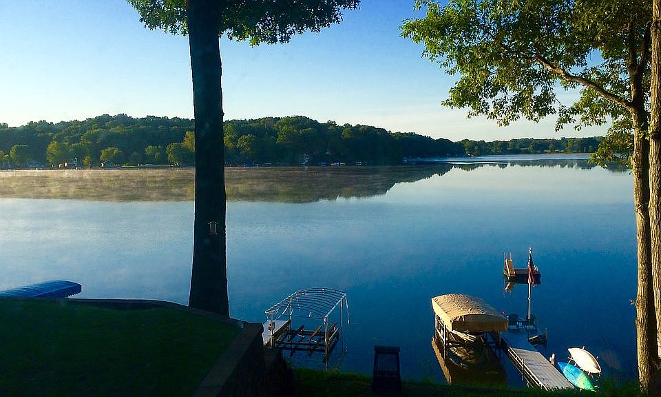 View of lake from living rm.