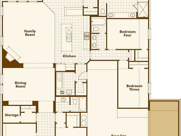 4 Car Garage Bay Tandem