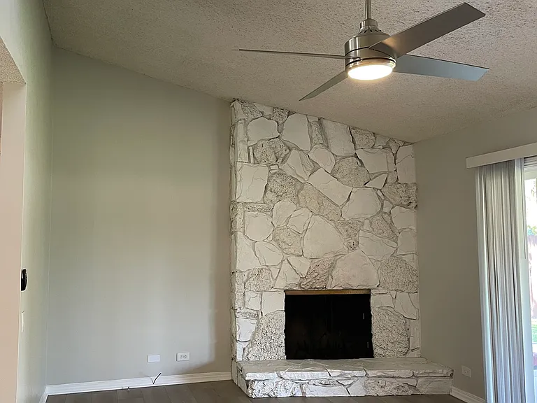 Living room fireplace