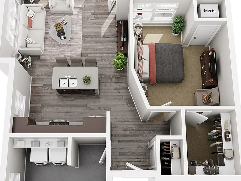 Floor Plan B4 | 22 Slate | Apartments in Madison, WI Floor Plan B4 | 22 Slate | Apartments in Madison, WI