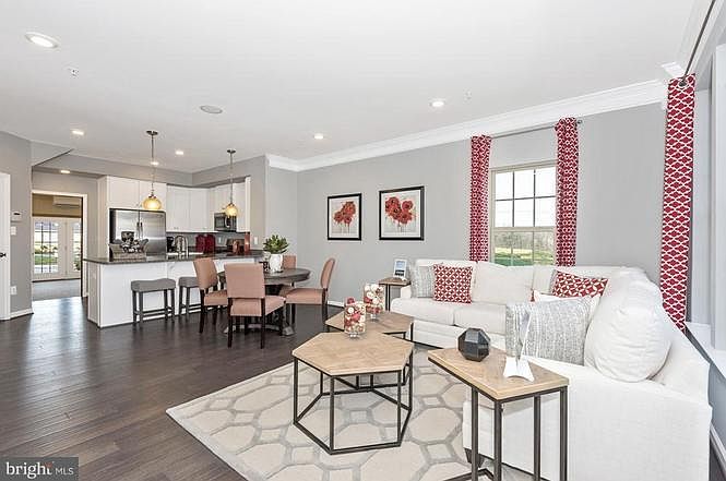 Living room, Dining room, and Kitchen