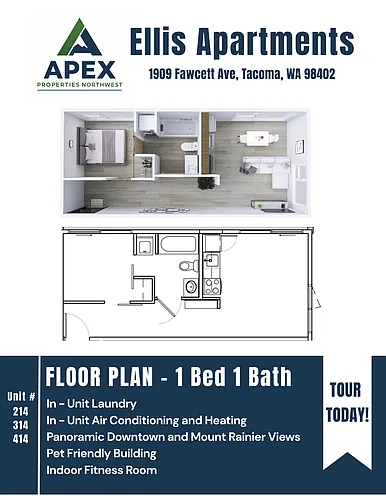 Floor plan 1 Bedroom