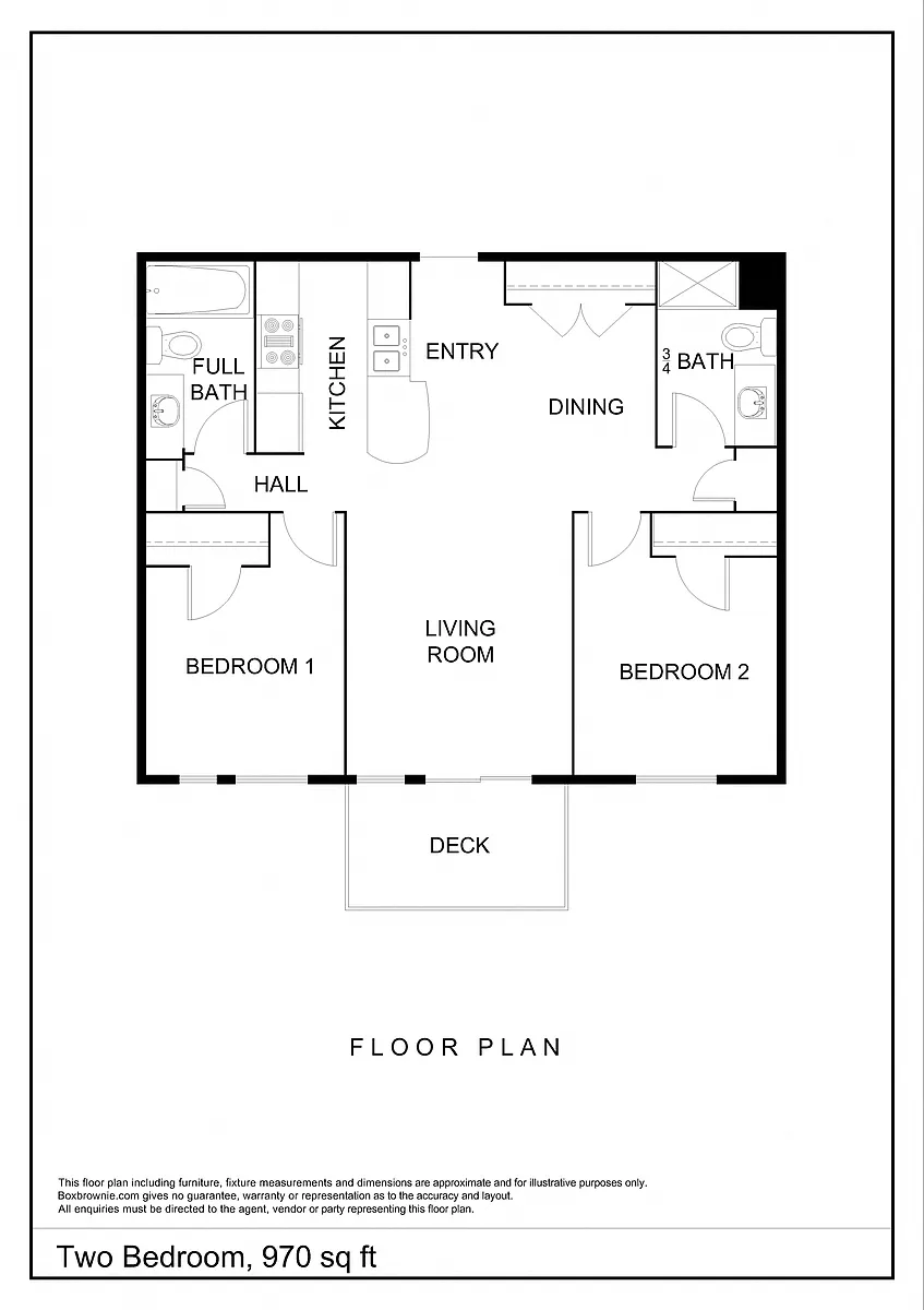 Floor plan 2 Bedroom A