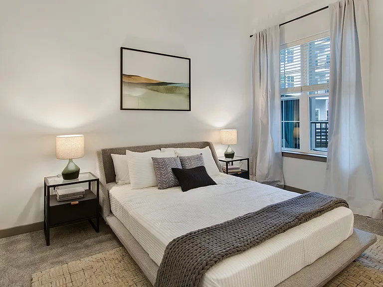 Spacious carpeted bedrooms