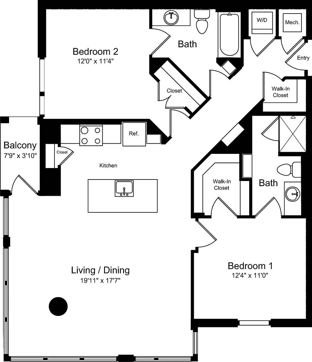 Floor plan B04 with Balcony