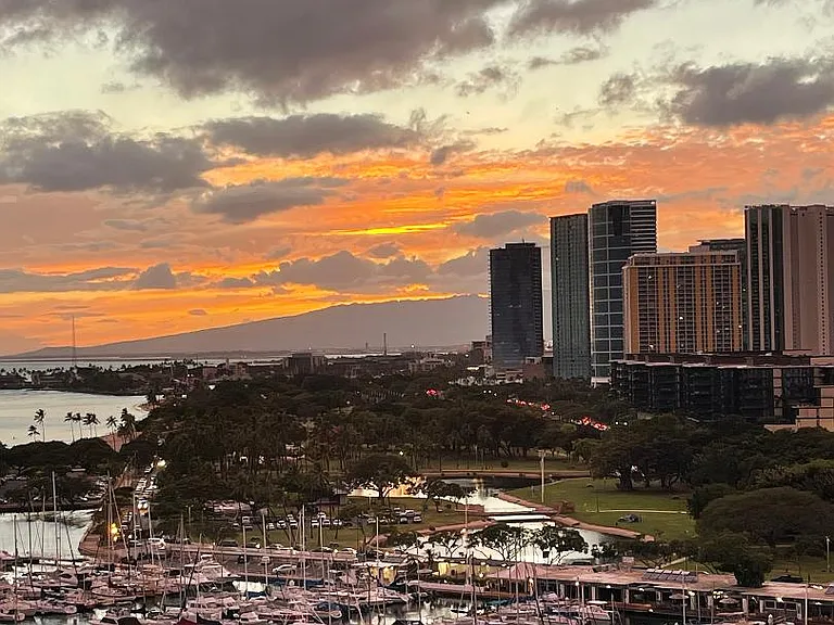 Location shot only, shows the great location of unit by Ala Moana Beach Park in picture and walking distance to Ala Moana Shopping Center across park.