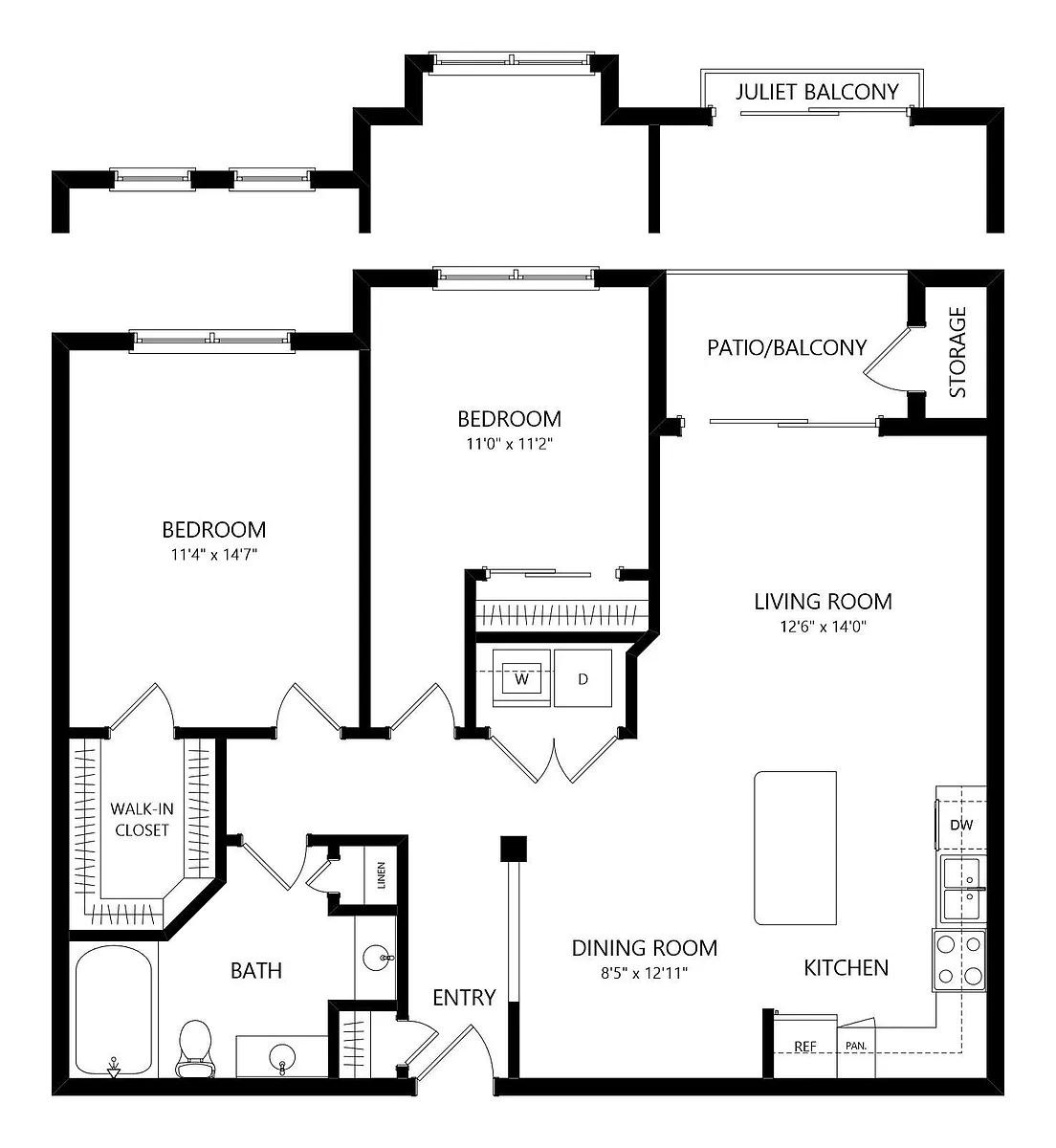 Floor plan A-B1S