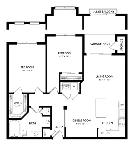 Floor plan A-B1S