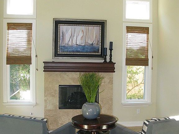 The first level study with fireplace