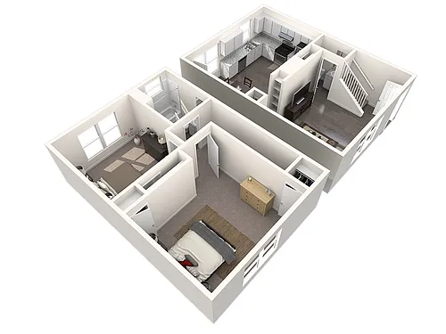 Floor plan 2 Bedroom 1.5 Bathroom