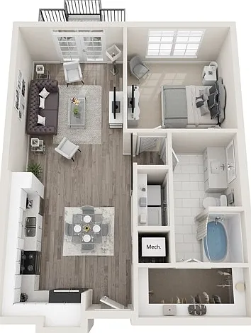 The Chanel, One Bedroom, 743-767 sqft, Full-Size Washer/Dryer, Patio/Balcony, Walk-in Closet The Chanel, One Bedroom, 743-767 sqft, Full-Size Washer/Dryer, Patio/Balcony, Walk-in Closet