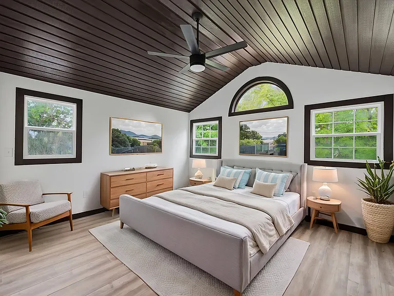 primary bedroom- virtually staged