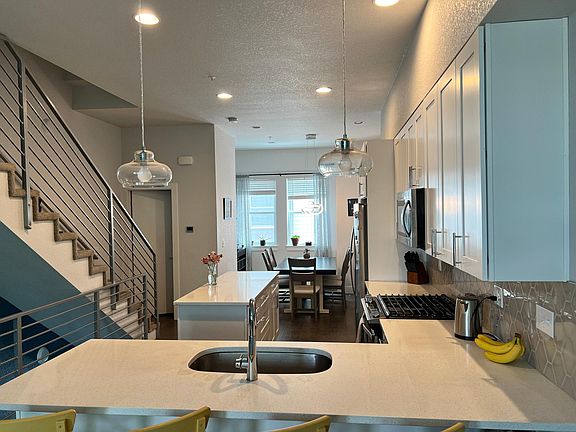 View of kitchen from living room
